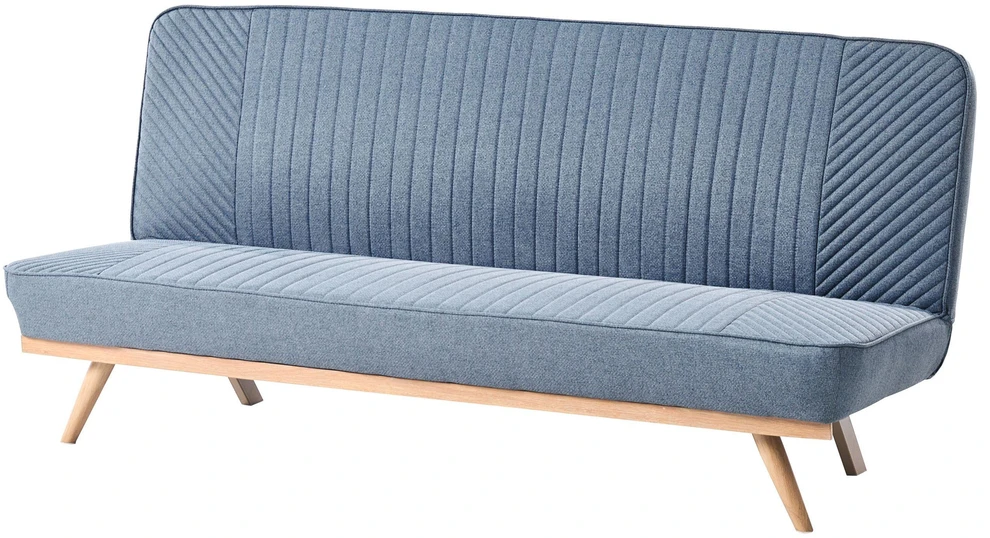 Beliani Dvivietė išskleidžiama sofa KALFAFEL, mėlyna