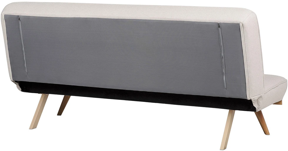 Beliani Dvivietė išskleidžiama sofa KALFAFEL, smėlio spalvos