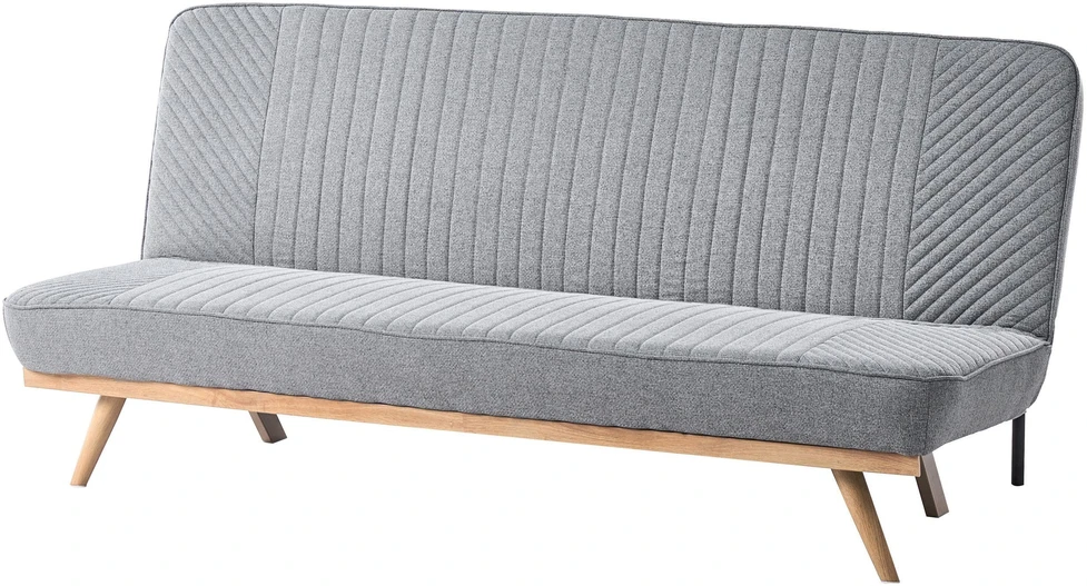 Beliani Dvivietė išskleidžiama sofa KALFAFEL, pilka