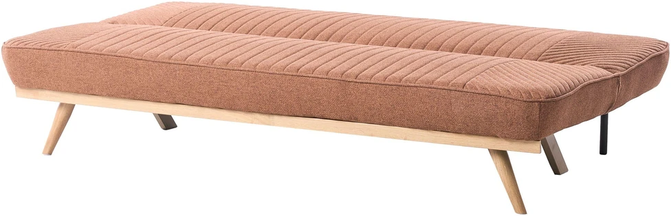 Beliani Dvivietė išskleidžiama sofa KALFAFEL, aukso ruda