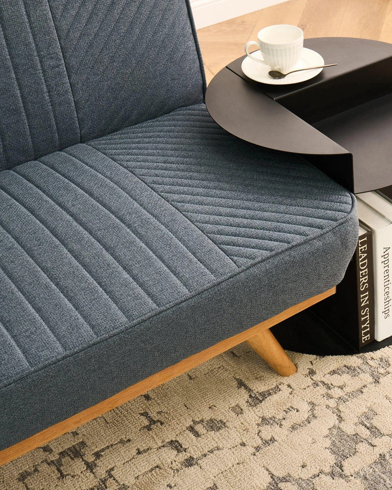 Beliani Dvivietė išskleidžiama sofa KALFAFEL, mėlyna