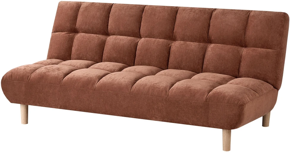 Beliani Dvivietė išskleidžiama sofa RISOR, auksinio rudo atspalvio