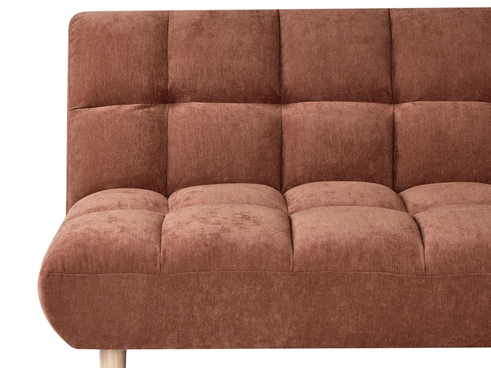 Beliani Dvivietė išskleidžiama sofa RISOR, auksinio rudo atspalvio