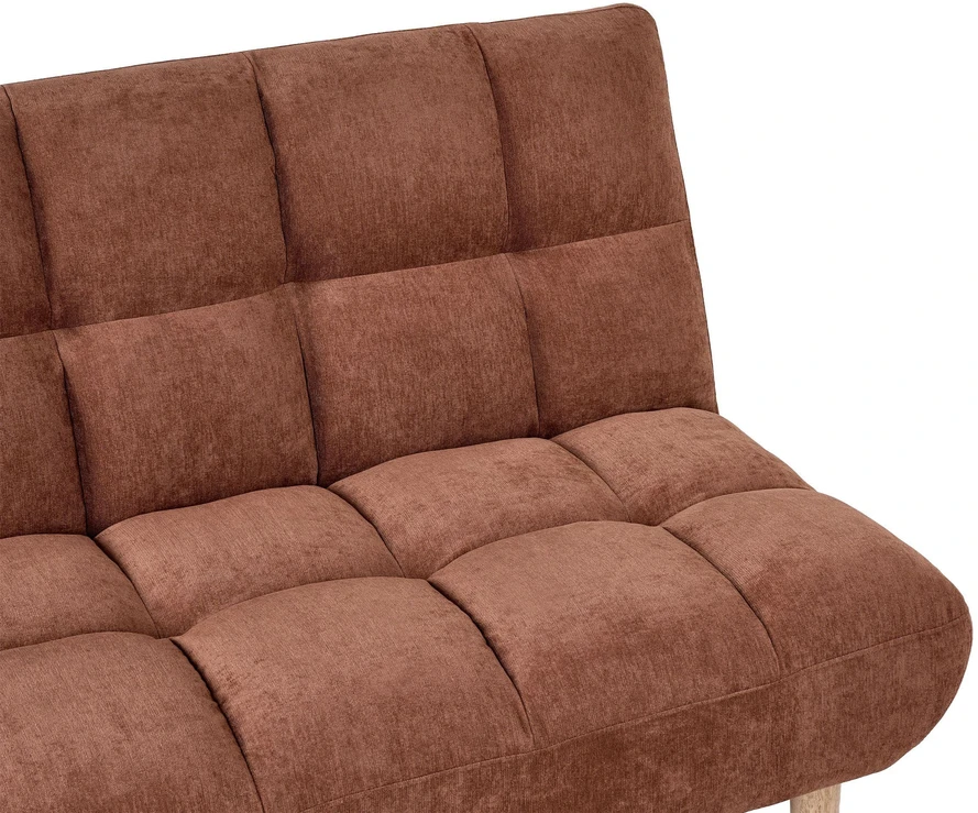 Beliani Dvivietė išskleidžiama sofa RISOR, auksinio rudo atspalvio