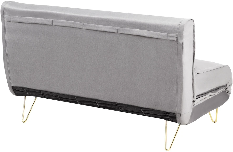 Beliani Dvivietė išskleidžiama sofa VESTFOLD, pilkas veliūras
