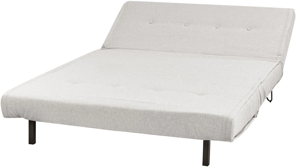 Beliani Dvivietė išskleidžiama sofa VESTFOLD šviesiai pilka