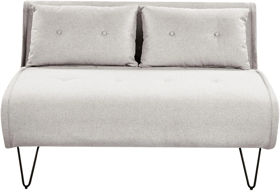 Beliani Dvivietė išskleidžiama sofa VESTFOLD šviesiai pilka