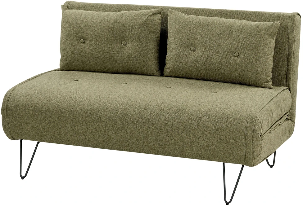 Beliani Dvivietė išskleidžiama sofa VESTFOLD, alyvuogių spalvos