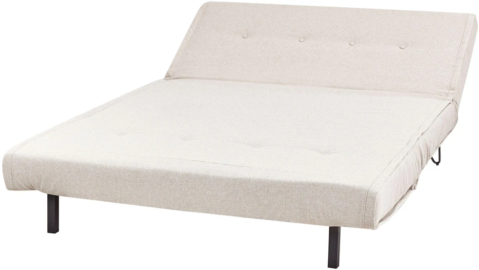 Beliani Dvivietė išskleidžiama sofa VESTFOLD šviesiai smėlio spalvos