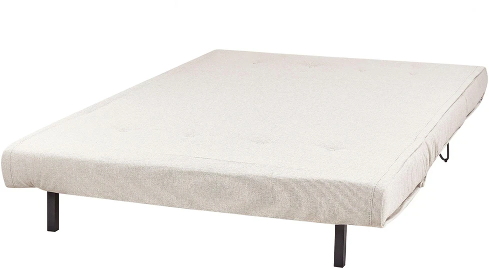 Beliani Dvivietė išskleidžiama sofa VESTFOLD šviesiai smėlio spalvos
