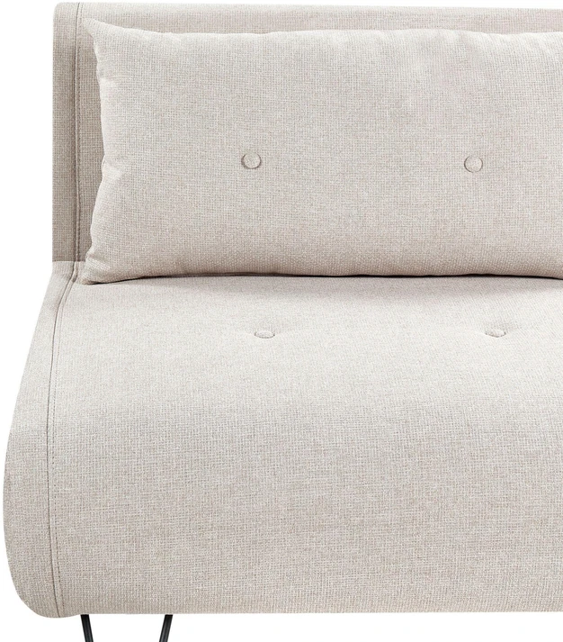 Beliani Dvivietė išskleidžiama sofa VESTFOLD šviesiai smėlio spalvos