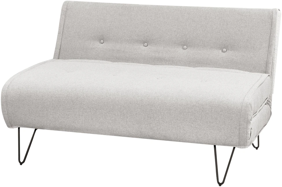 Beliani Dvivietė išskleidžiama sofa VESTFOLD šviesiai pilka