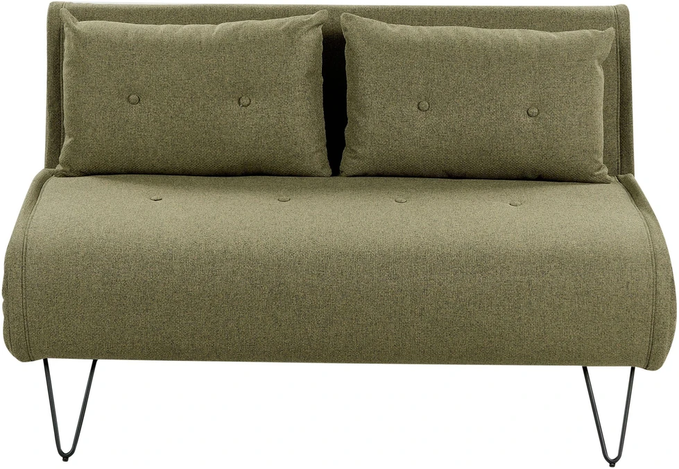 Beliani Dvivietė išskleidžiama sofa VESTFOLD, alyvuogių spalvos