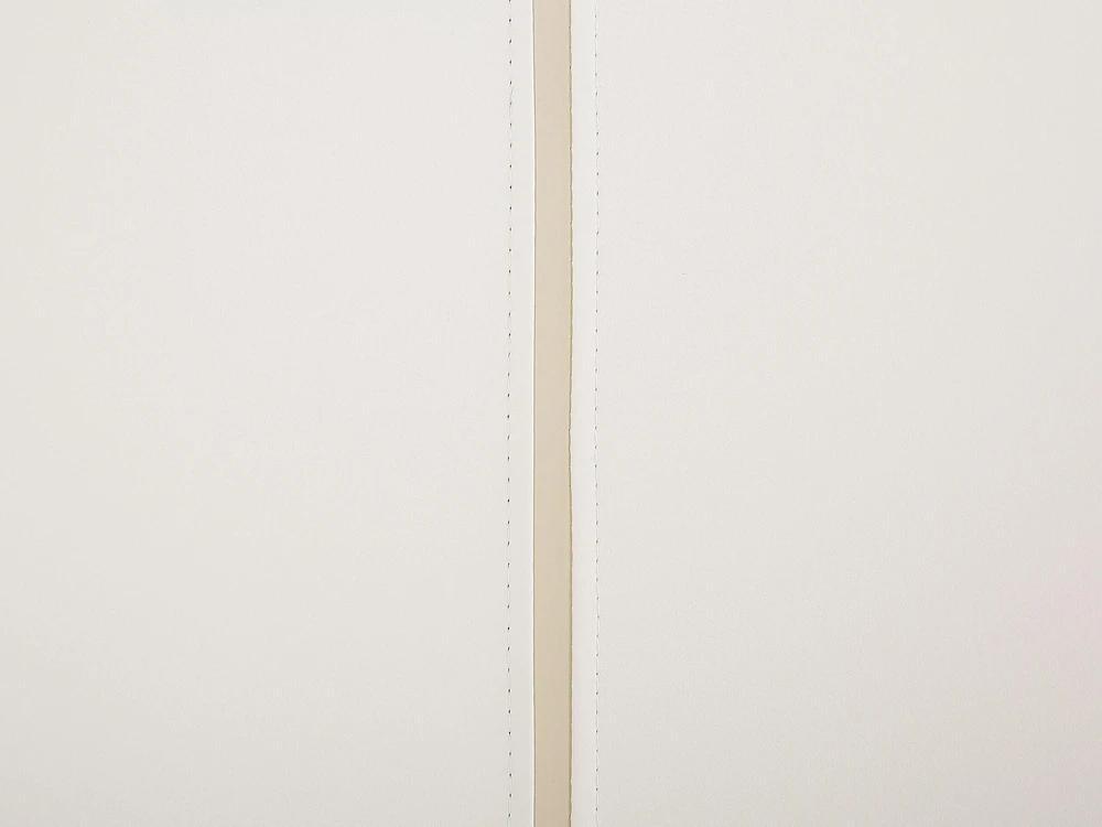 Beliani Dvivietė lova iš eko odos BETIN 180 x 200 cm, šviesiai smėlio spalvos