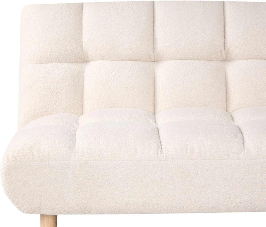 Beliani Dvivietė miegamoji sofa RISOR, „Bouclé“, balkšva