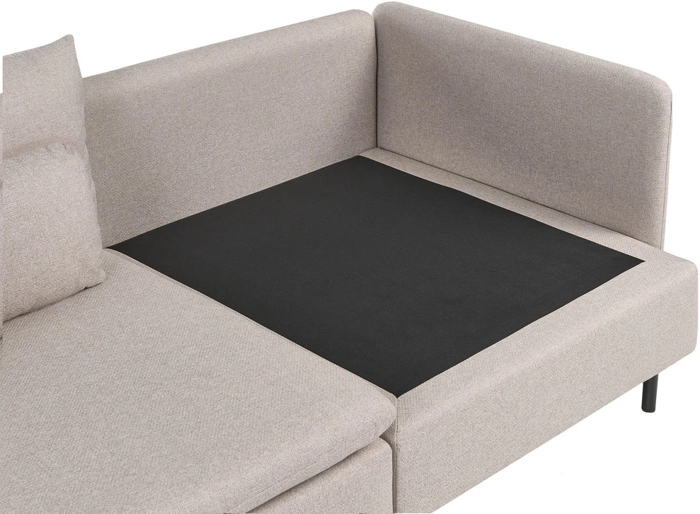 Beliani Dvivietė modulinė sofa EGERIS, smėlio spalvos