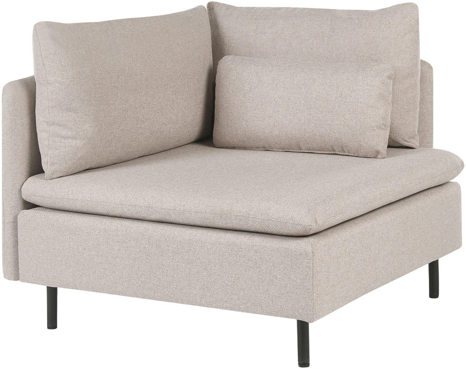 Beliani Dvivietė modulinė sofa EGERIS, smėlio spalvos