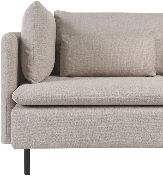 Beliani Dvivietė modulinė sofa EGERIS, smėlio spalvos