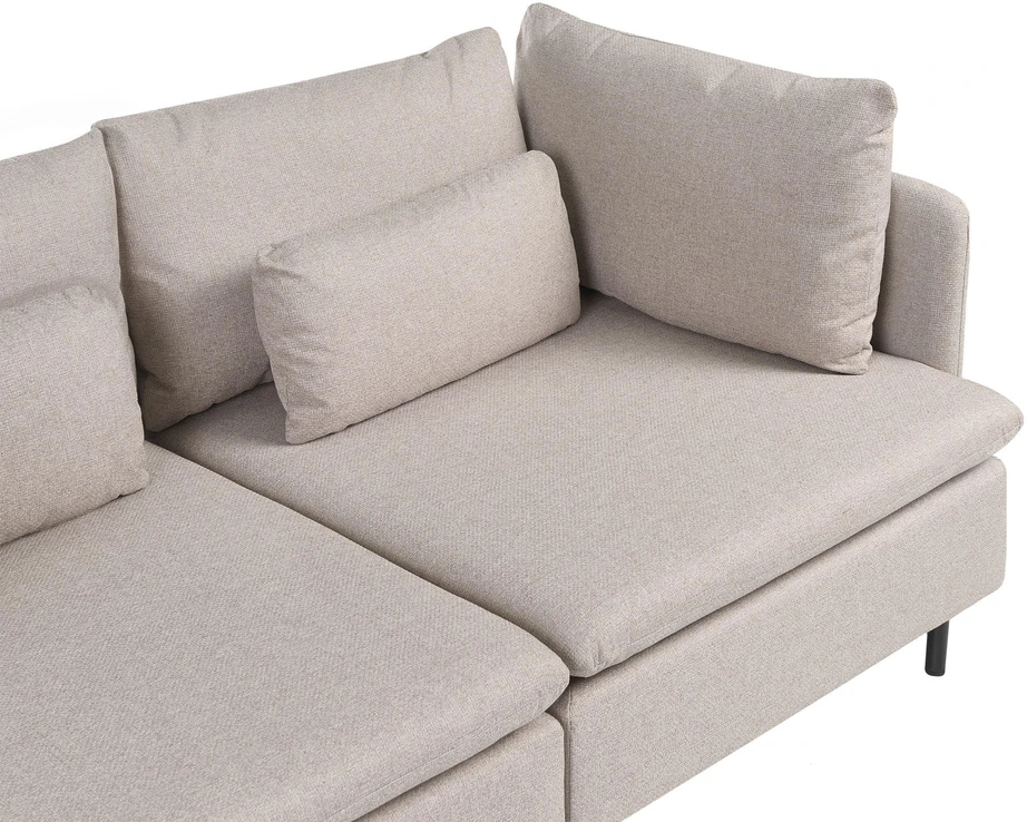 Beliani Dvivietė modulinė sofa EGERIS, smėlio spalvos