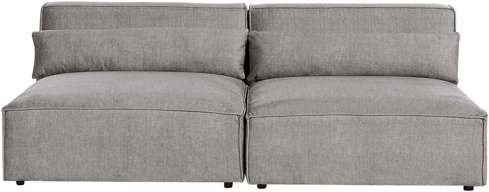 Beliani Dvivietė modulinė sofa HELLNAR, pilka