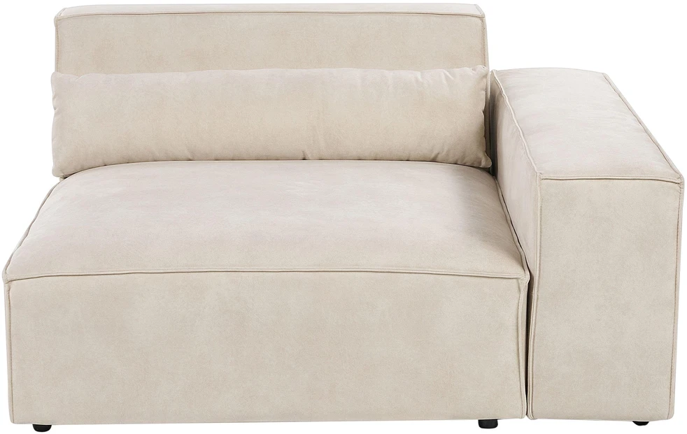 Beliani Dvivietė modulinė sofa HELLNAR, veliūrinė, šviesiai smėlinė