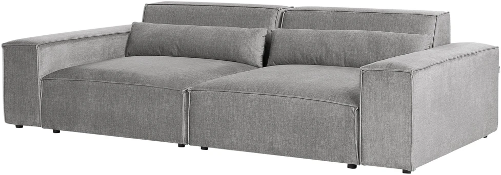 Beliani Dvivietė modulinė sofa HELLNAR pilka