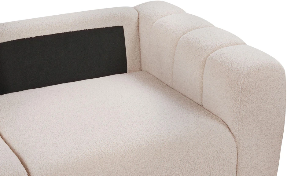 Beliani Dvivietė modulinė sofa KIVVIK Bouclé, smėlio spalvos