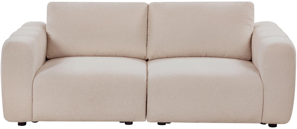 Beliani Dvivietė modulinė sofa KIVVIK Bouclé, smėlio spalvos