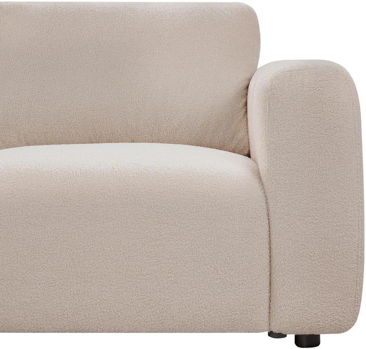 Beliani Dvivietė modulinė sofa KIVVIK Bouclé, smėlio spalvos