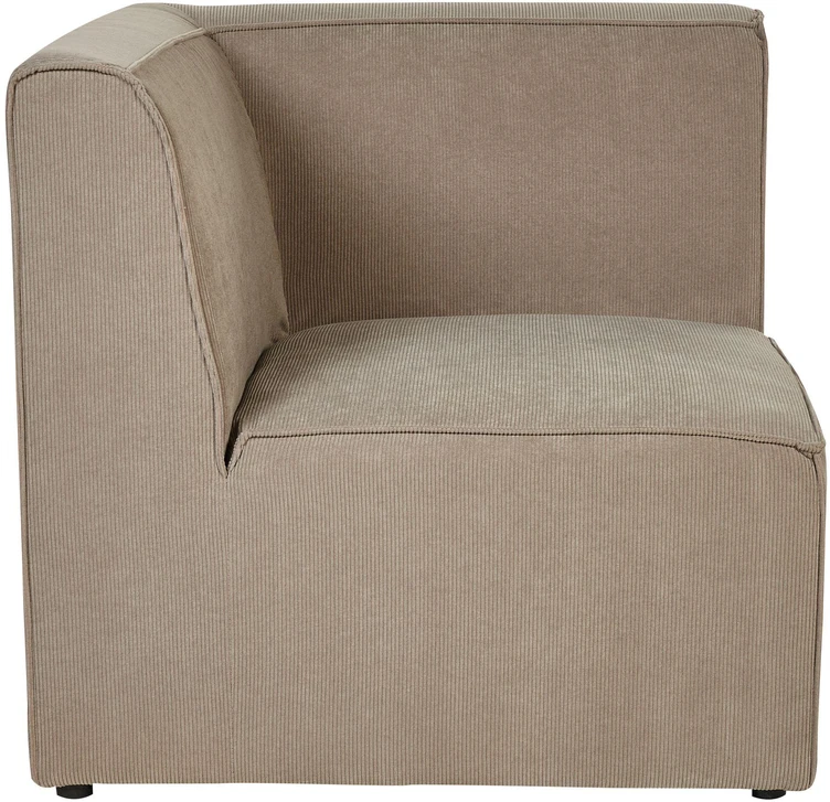 Beliani Dvivietė modulinė sofa LEMVIG, smėlio spalvos velvetas