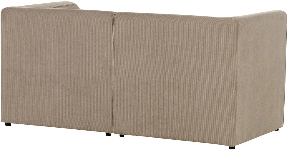 Beliani Dvivietė modulinė sofa LEMVIG, smėlio spalvos velvetas