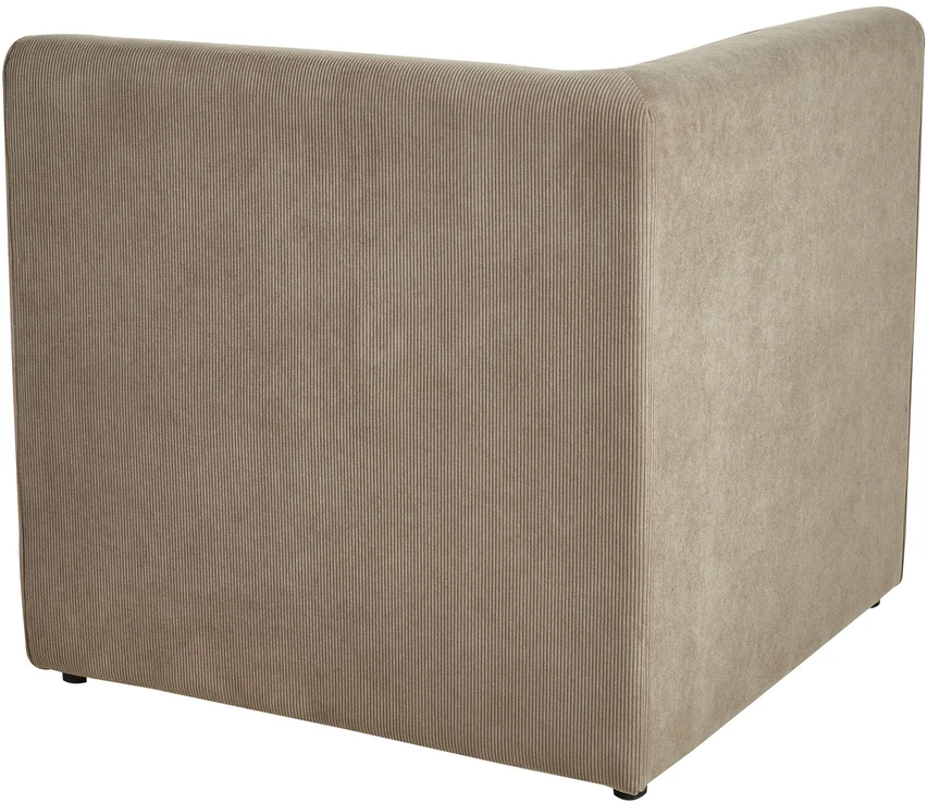 Beliani Dvivietė modulinė sofa LEMVIG, smėlio spalvos velvetas