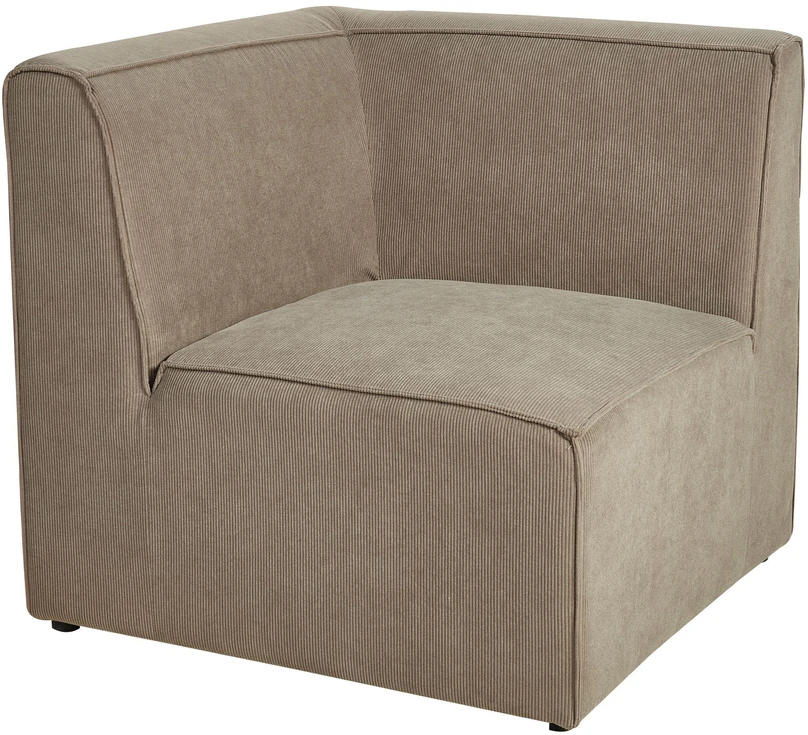 Beliani Dvivietė modulinė sofa LEMVIG, smėlio spalvos velvetas