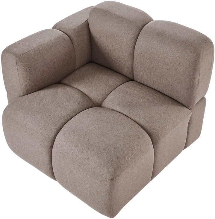 Beliani Dvivietė modulinė sofa „MAKSABERG“, smėlio pilkos spalvos