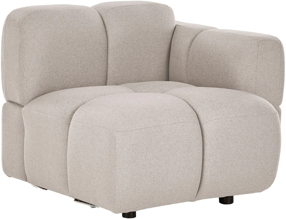 Beliani Dvivietė modulinė sofa MAKSABERG, smėlio spalvos