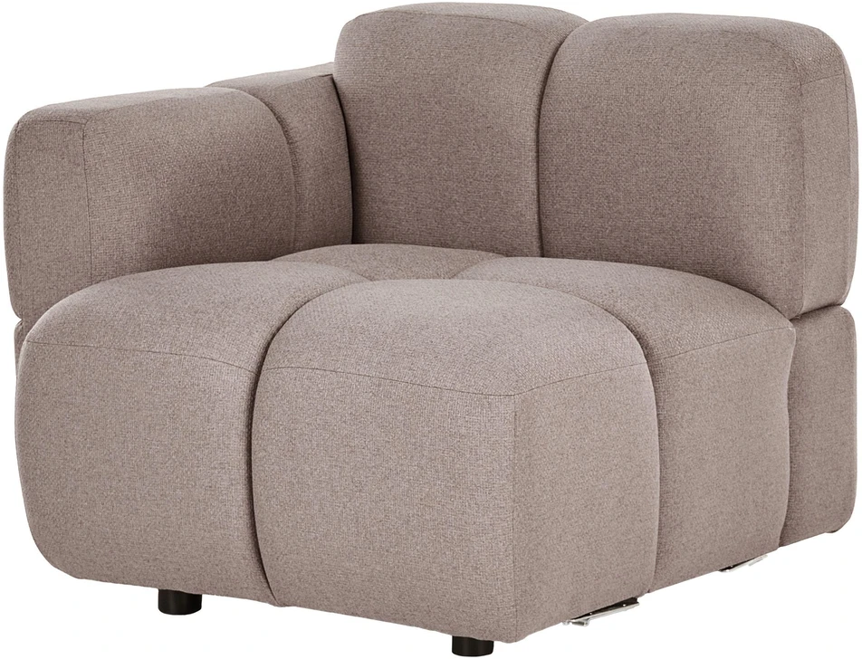 Beliani Dvivietė modulinė sofa „MAKSABERG“, smėlio pilkos spalvos