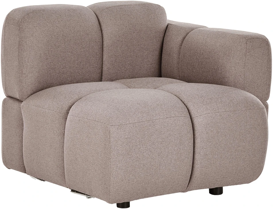 Beliani Dvivietė modulinė sofa „MAKSABERG“, smėlio pilkos spalvos