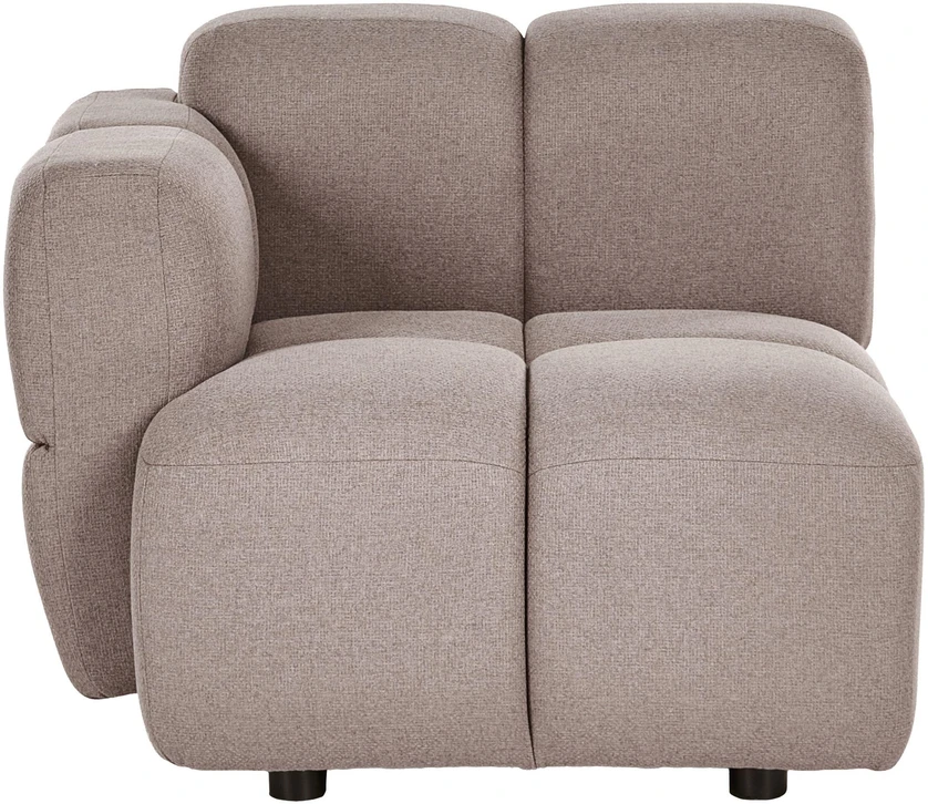 Beliani Dvivietė modulinė sofa „MAKSABERG“, smėlio pilkos spalvos