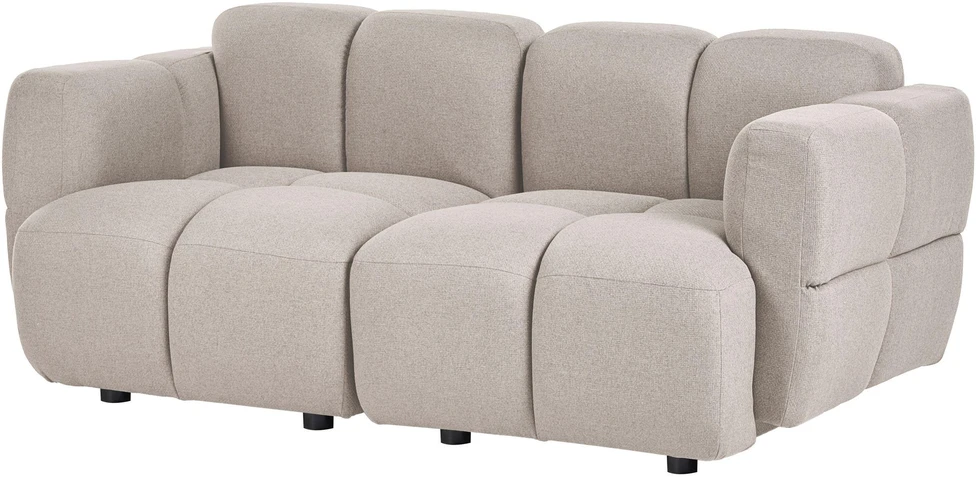 Beliani Dvivietė modulinė sofa MAKSABERG, smėlio spalvos