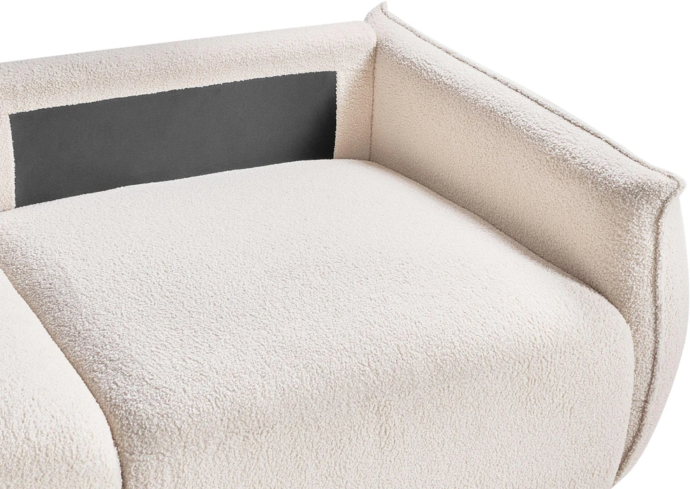 Beliani Dvivietė modulinė sofa MESNALI Boucle, kreminė balta