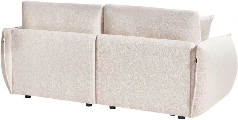 Beliani Dvivietė modulinė sofa MESNALI Boucle, kreminė balta