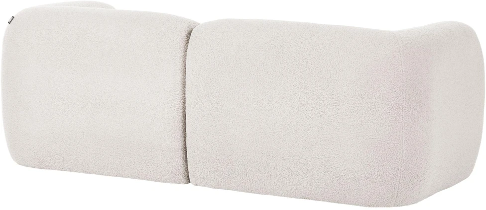 Beliani Dvivietė modulinė sofa MJALBI, kreminės baltos spalvos „Boucle“ audinys