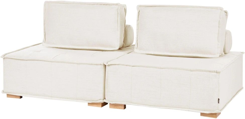 Beliani Dvivietė modulinė sofa TIBRO, balkšva