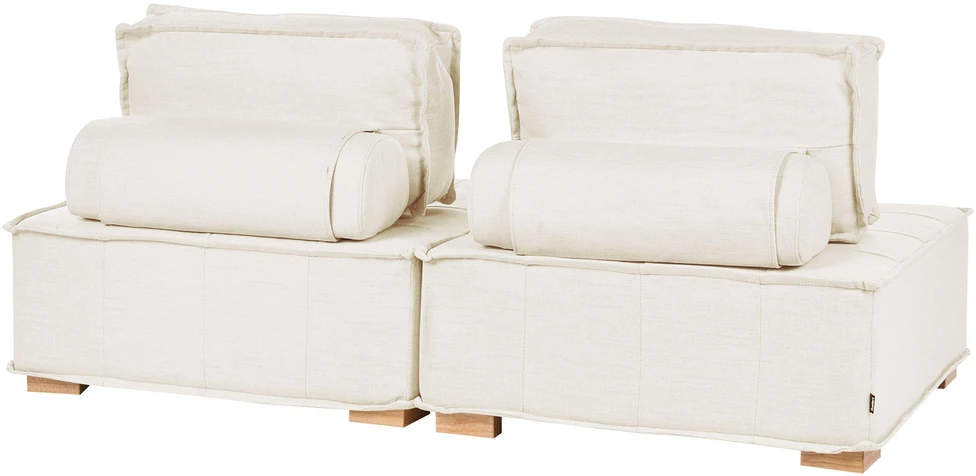 Beliani Dvivietė modulinė sofa TIBRO, balkšva