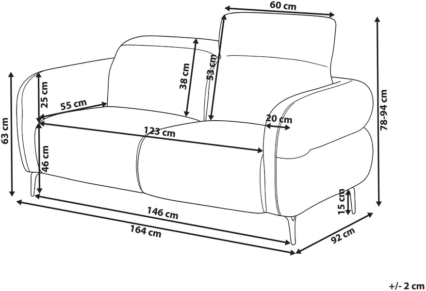 Beliani Dvivietė sofa ARTUNA Bouclé, balkšva
