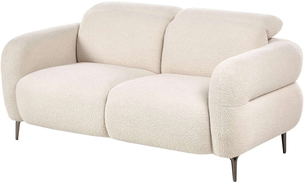 Beliani Dvivietė sofa ARTUNA Bouclé, balkšva
