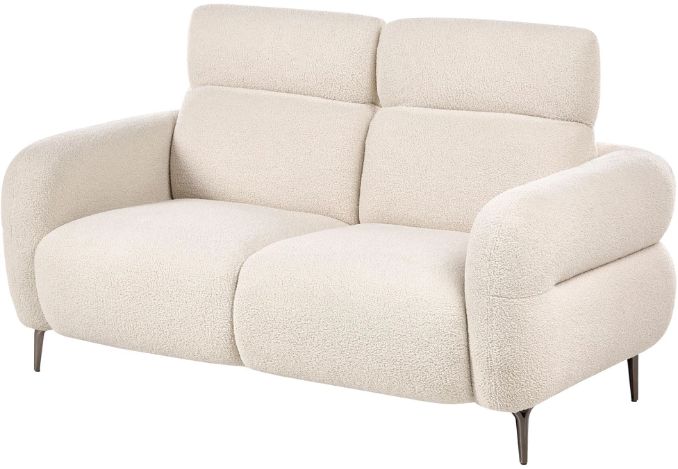 Beliani Dvivietė sofa ARTUNA Bouclé, balkšva