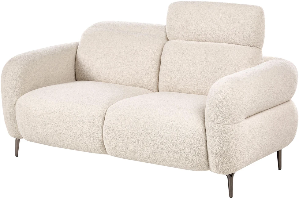 Beliani Dvivietė sofa ARTUNA Bouclé, balkšva