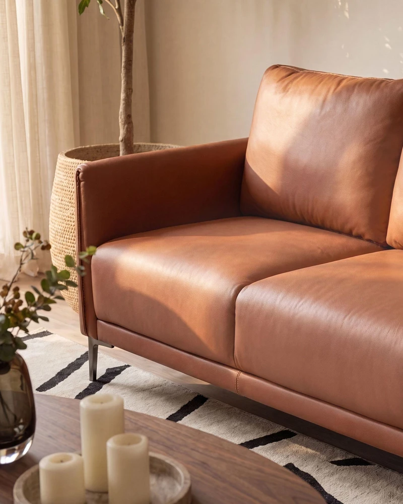 Beliani Dvivietė sofa CILENS, aukso rudos spalvos