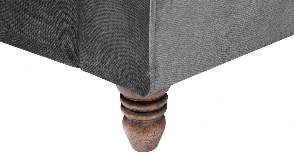 Beliani Dvivietė sofa EIKE aksominė pilka